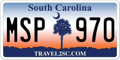 SC license plate MSP970