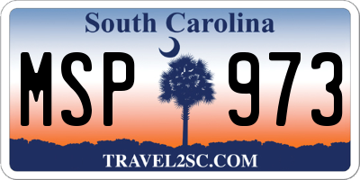 SC license plate MSP973
