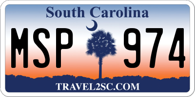 SC license plate MSP974