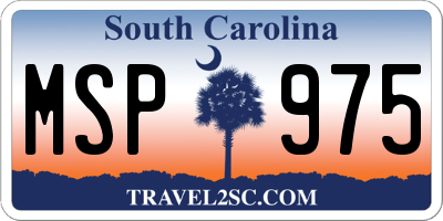 SC license plate MSP975