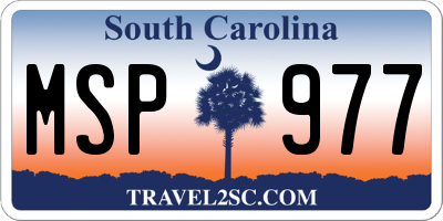 SC license plate MSP977