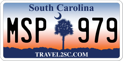SC license plate MSP979