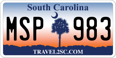 SC license plate MSP983