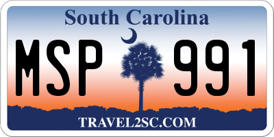 SC license plate MSP991