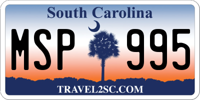 SC license plate MSP995