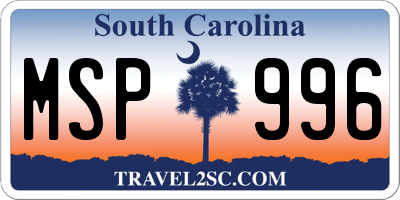 SC license plate MSP996