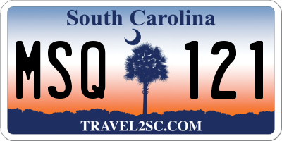 SC license plate MSQ121