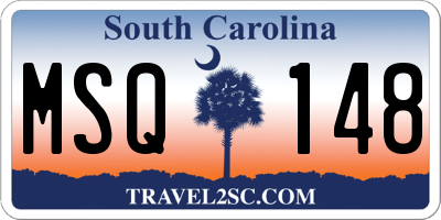 SC license plate MSQ148