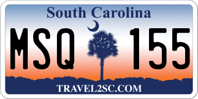 SC license plate MSQ155
