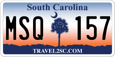 SC license plate MSQ157