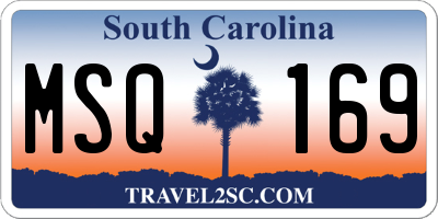 SC license plate MSQ169