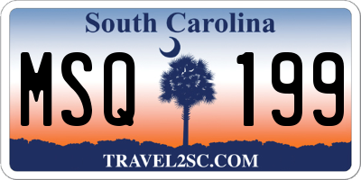 SC license plate MSQ199