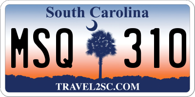 SC license plate MSQ310