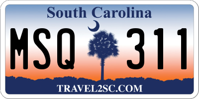 SC license plate MSQ311