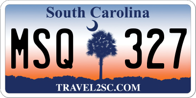 SC license plate MSQ327