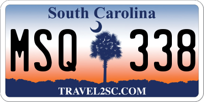 SC license plate MSQ338