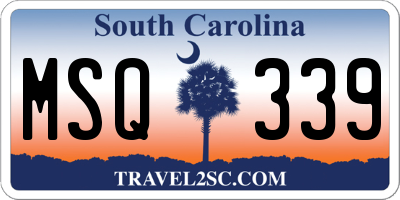 SC license plate MSQ339