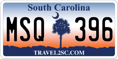 SC license plate MSQ396