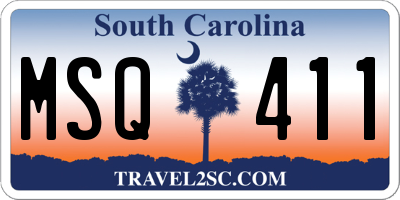 SC license plate MSQ411
