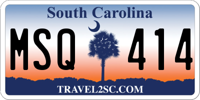 SC license plate MSQ414