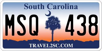SC license plate MSQ438