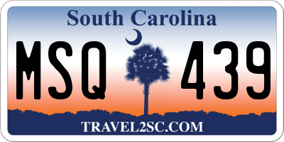 SC license plate MSQ439
