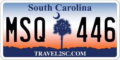 SC license plate MSQ446