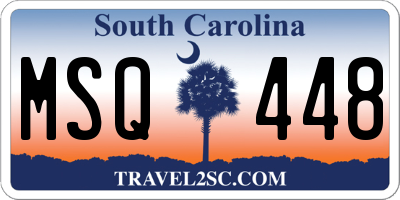 SC license plate MSQ448