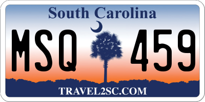 SC license plate MSQ459