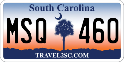 SC license plate MSQ460