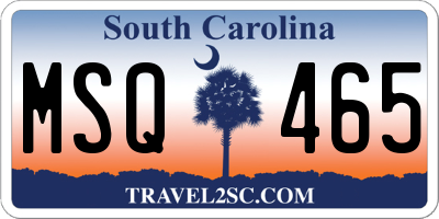 SC license plate MSQ465