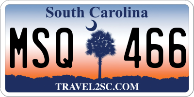 SC license plate MSQ466