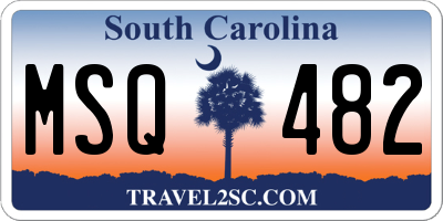 SC license plate MSQ482
