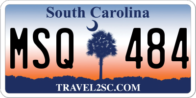 SC license plate MSQ484