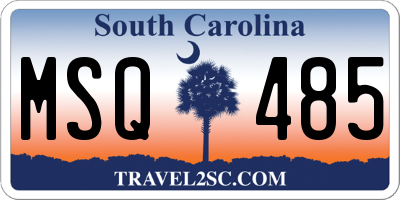 SC license plate MSQ485