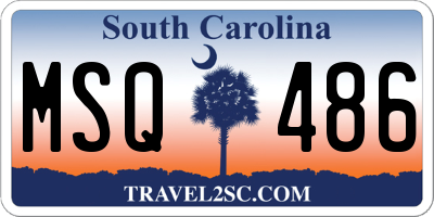 SC license plate MSQ486