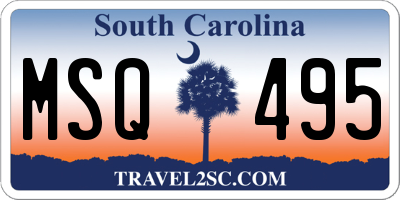SC license plate MSQ495