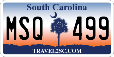 SC license plate MSQ499