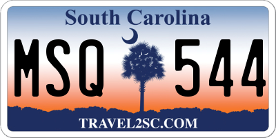 SC license plate MSQ544