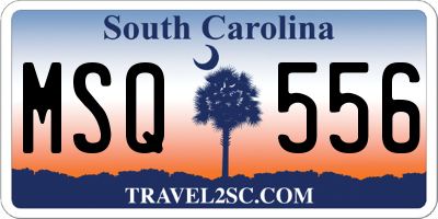 SC license plate MSQ556