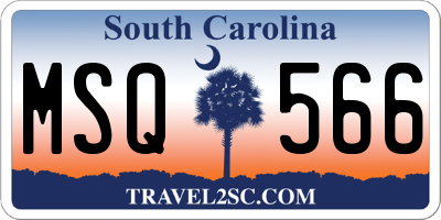 SC license plate MSQ566