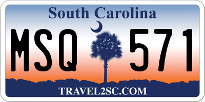 SC license plate MSQ571