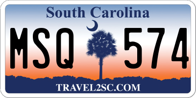 SC license plate MSQ574