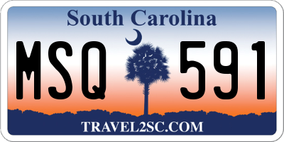 SC license plate MSQ591