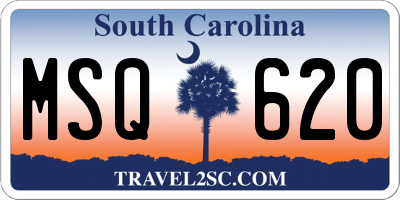 SC license plate MSQ620
