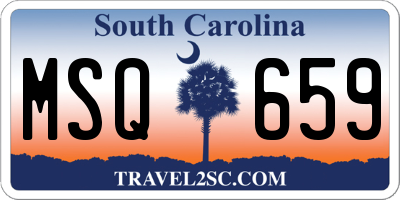 SC license plate MSQ659