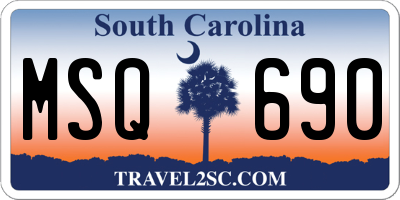 SC license plate MSQ690