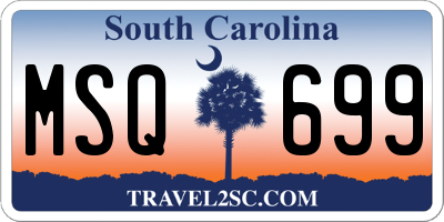 SC license plate MSQ699