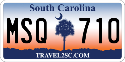 SC license plate MSQ710