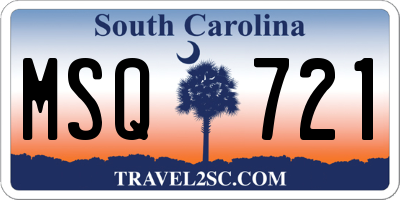 SC license plate MSQ721